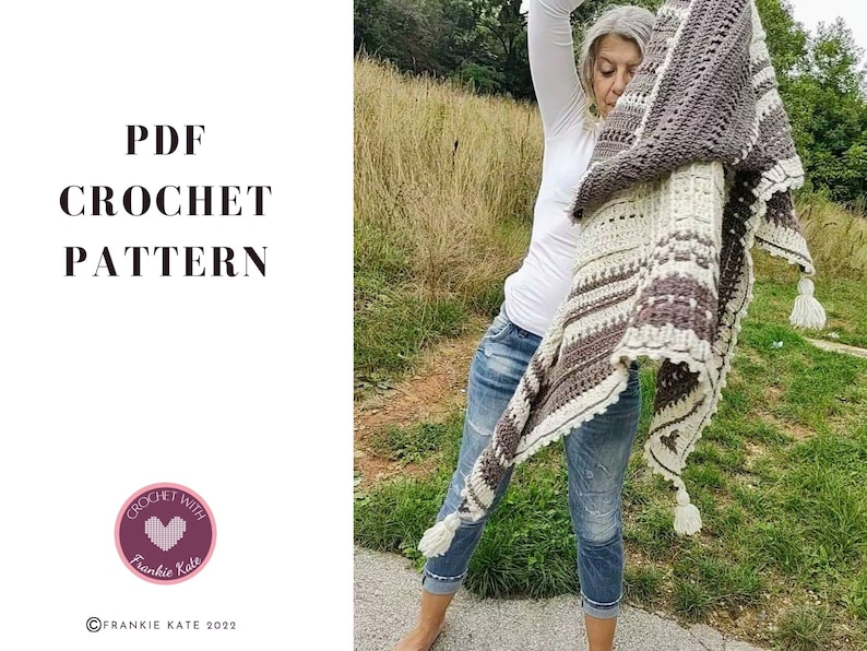 Nova Hooded Triangle Shawl - PDF Crochet Pattern | Cozy & Stylish Wrap