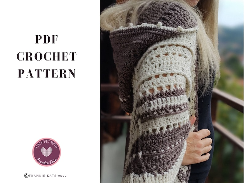 Nova Hooded Triangle Shawl - PDF Crochet Pattern | Cozy & Stylish Wrap